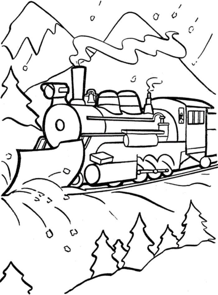 Train Coloring Pages For Toddlers