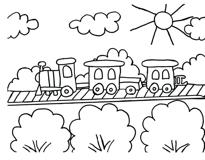 859x673 Simple Coloring Pages Simple Train Coloring Pages Simple Colouring