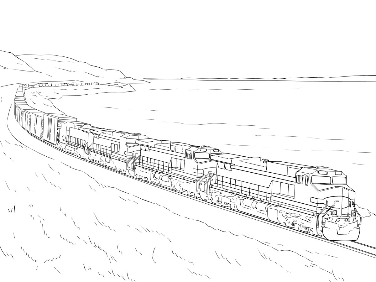 1200x900 Train Template Http Coloring Pages Book For Kids Boys Com Color
