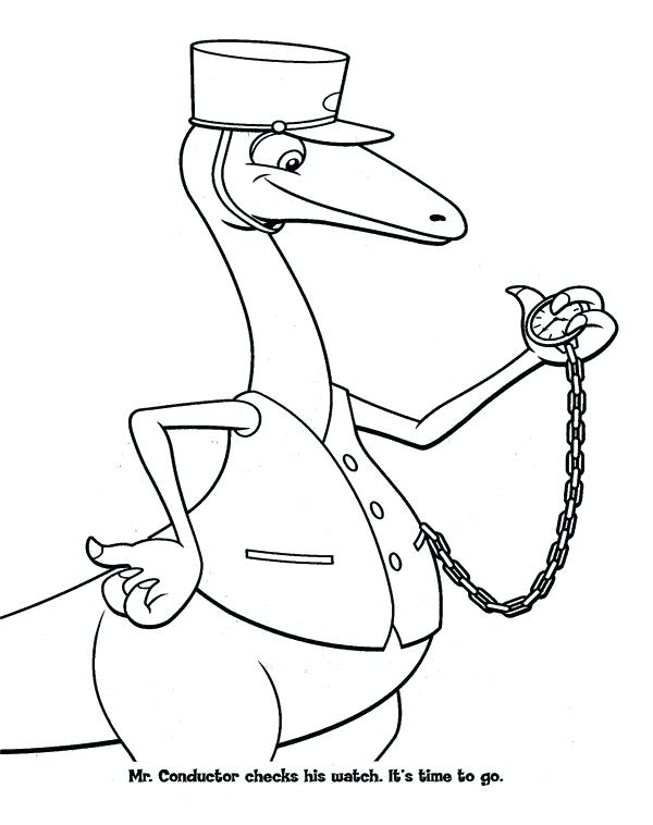 600x758 Train Conductor Coloring Page