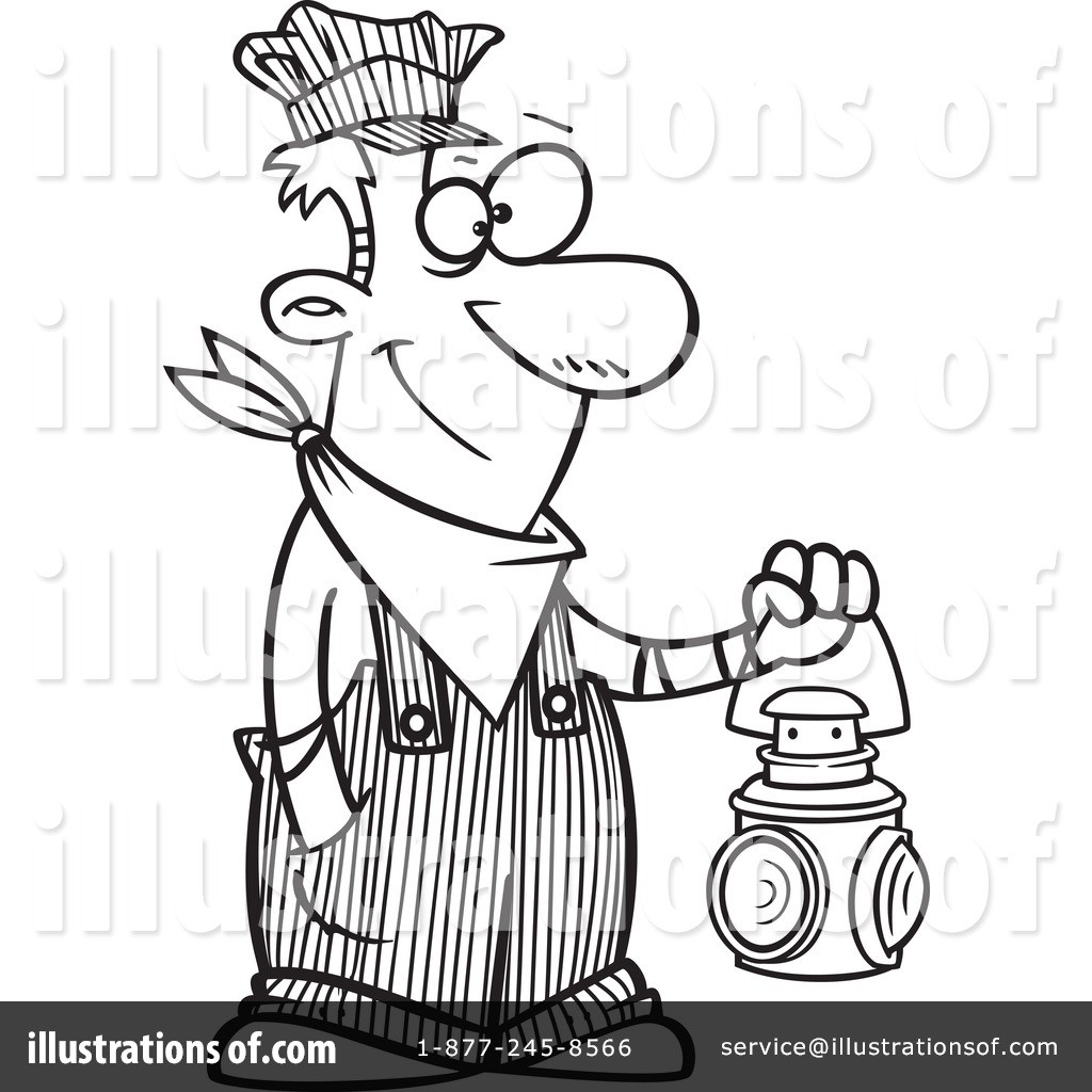 1024x1024 Coloring Pages Train Conductor Fresh Engineer Clipart Illustration