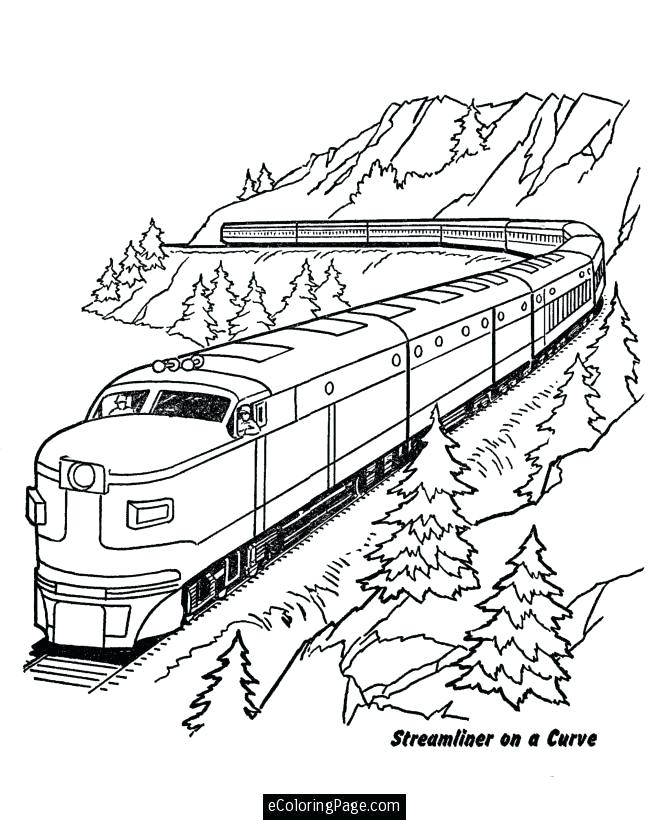 670x820 Trains Coloring Pages High Speed Trains Sideline Parked In
