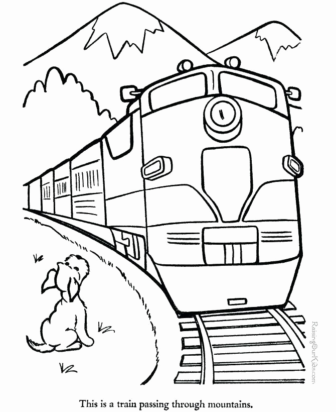 Train Track Coloring Page