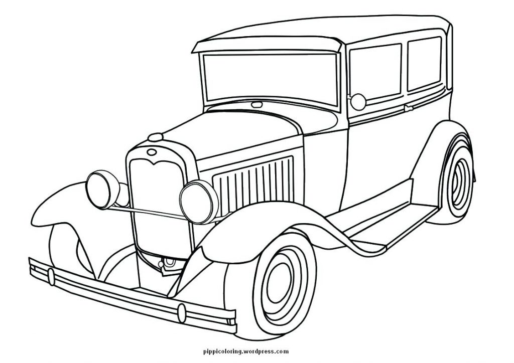 1024x724 Coloring Page ~ Classic Car Coloring Pages Jeep Cool Cars Free