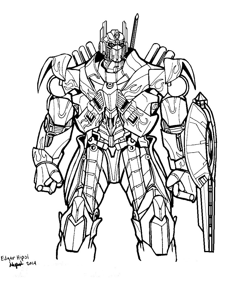 924x1140 Of Optimus Prime Transformer Coloring Page Free Download