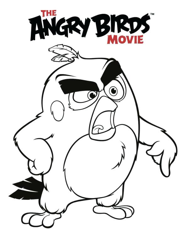 586x768 Angry Bird Coloring Pages Red Angry Birds Transformers Colouring