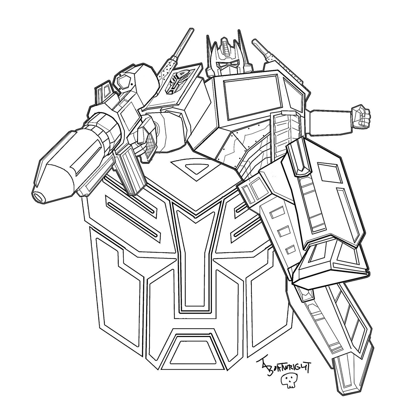 1600x1579 Strong Transformers Coloring Pages Starscream Optimus Prime Jpg