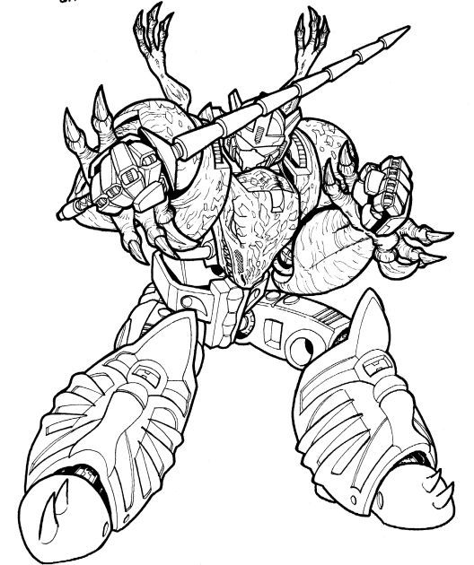 528x630 Grimlock Coloring Pages