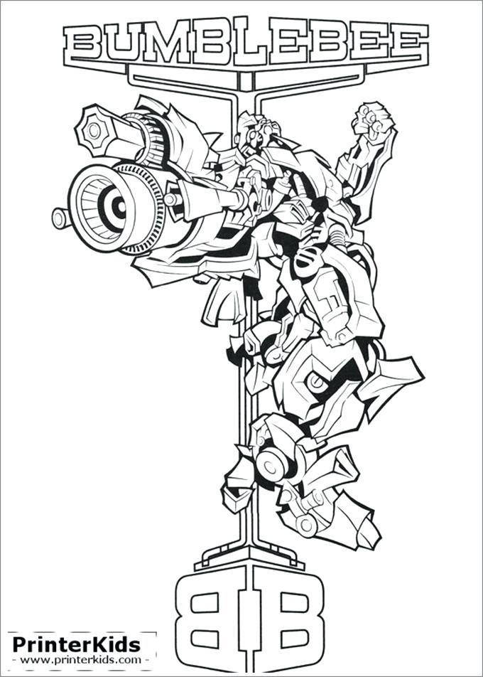 680x952 Transformers 3 Coloring Pages Drawn Bumblebee Transformer