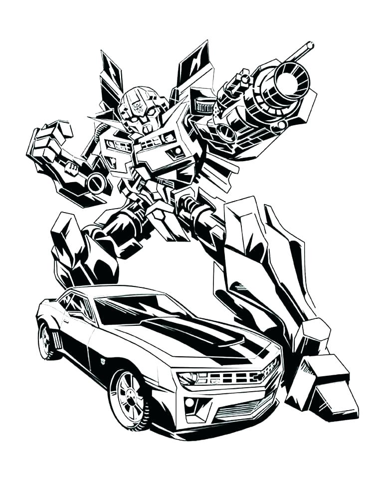 750x1000 Transformers Coloring Pages Bumblebee Transformer Coloring Page