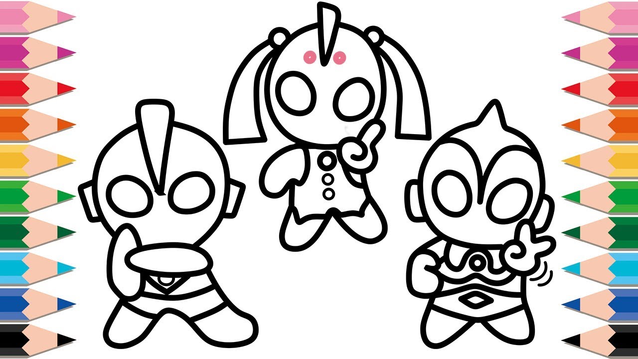 1280x720 How To Draw Ultraman For Kids Video Learn Colors Drawing Coloring
