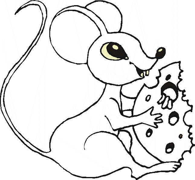645x594 Cute Mouse Coloring Pages