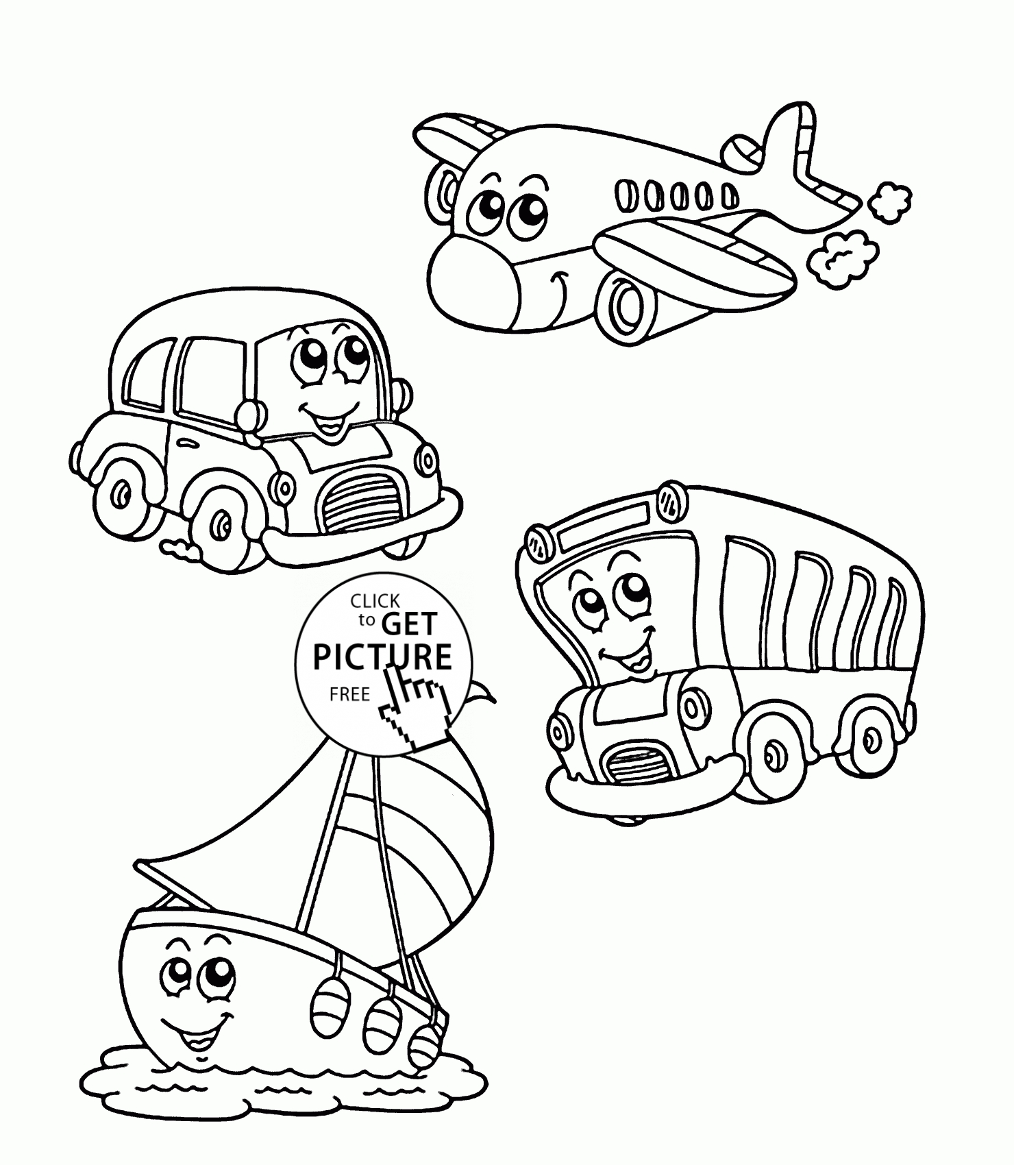 Transportation Coloring Pages