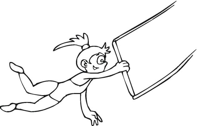 630x405 Circus Trapeze 2 Coloring Page Click To Print Image Only Without