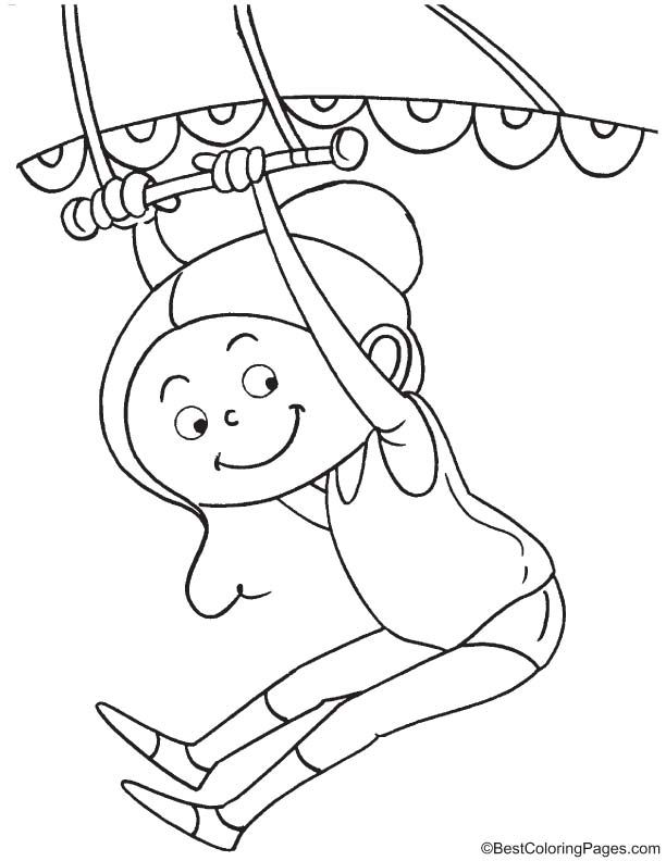 612x792 Trapeze Coloring Pages Trapeze Artist 1 Coloring Page Coloring