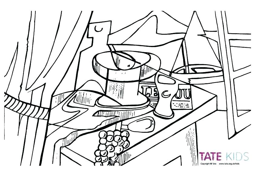 839x590 Artist Coloring Page Famous Artist Coloring Pages Overlooking