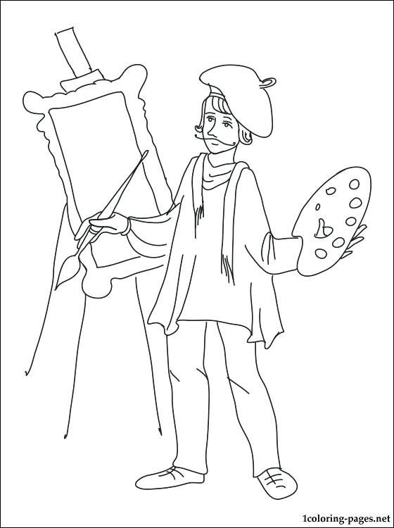 560x750 Artist Coloring Page Painter Coloring Page Trapeze Artist Coloring
