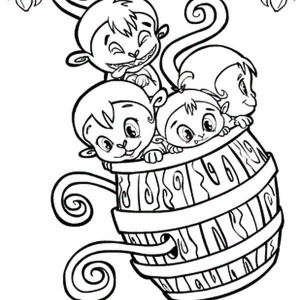 300x300 Raccoon Jump From Trash Can Coloring Page