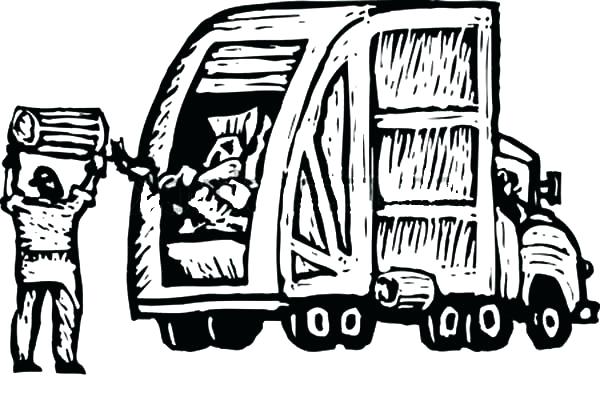 600x401 Garbage Truck Coloring Pages Trash Truck Coloring Pages Trash
