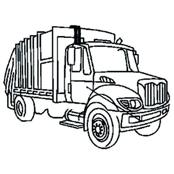 600x600 Coloring Trash Truck Coloring Pages