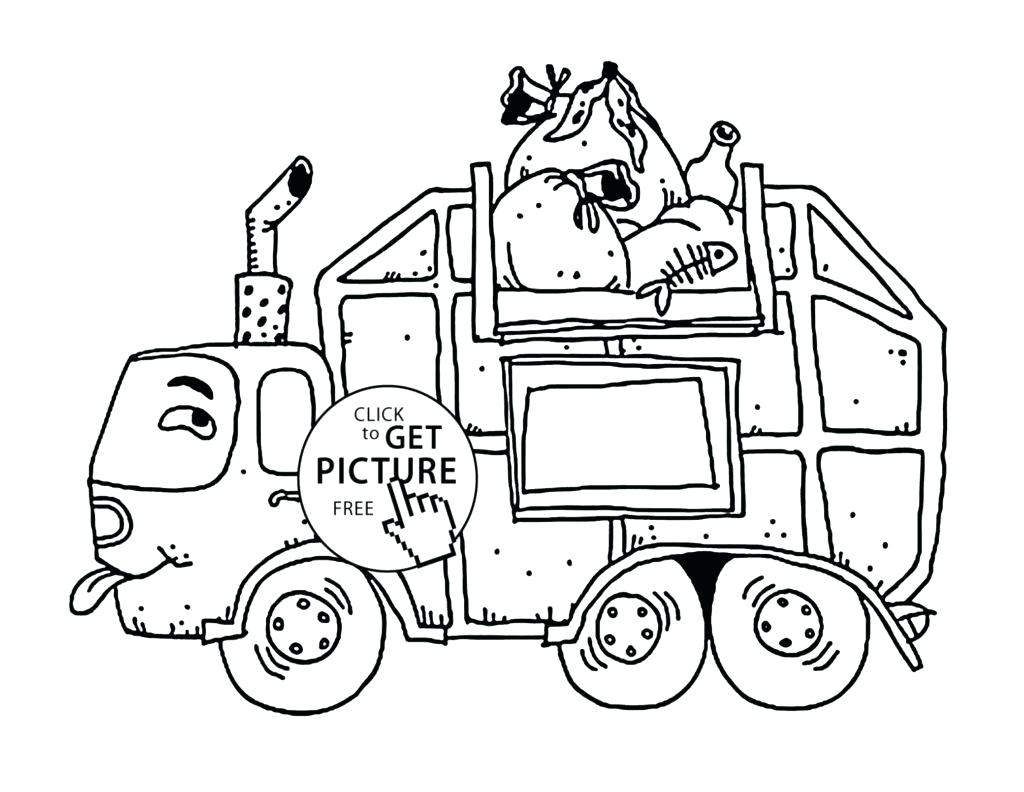 1024x792 Free Printable Garbage Truck Coloring Pages Online Remarkable Book