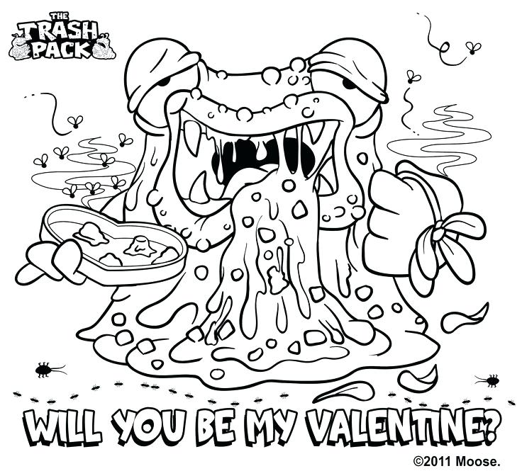 736x665 Trash Pack Coloring Pages To Print Free Printable Trash Pack