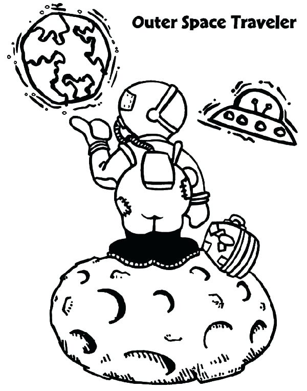 600x763 Travel Coloring Pages Outer Space Traveler Space Travel Coloring
