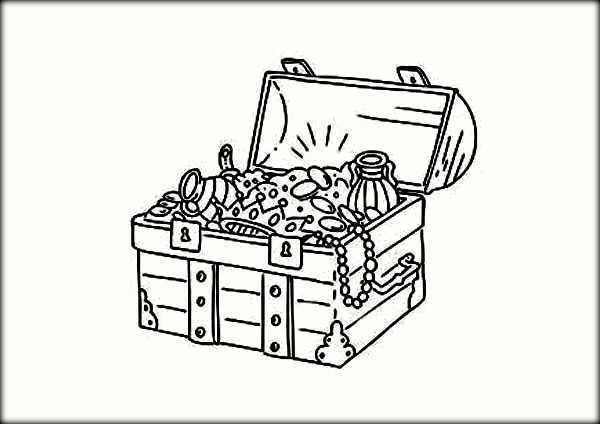 600x424 Treasure Chest Coloring Page Printable Coloring Pages