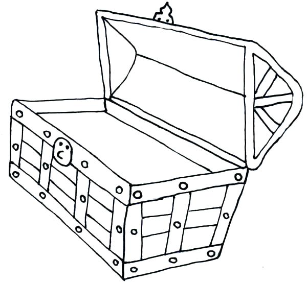 600x554 Treasure Chest Coloring Page Treasure Chest Coloring Page Treasure