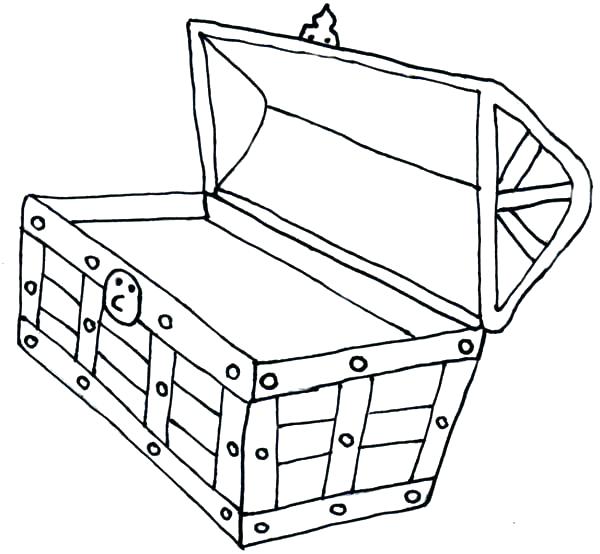 600x554 Treasure Chest Coloring Page 7