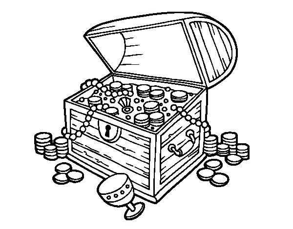 600x470 Treasure Chest Coloring Pages Treasure Chest Coloring Page Empty