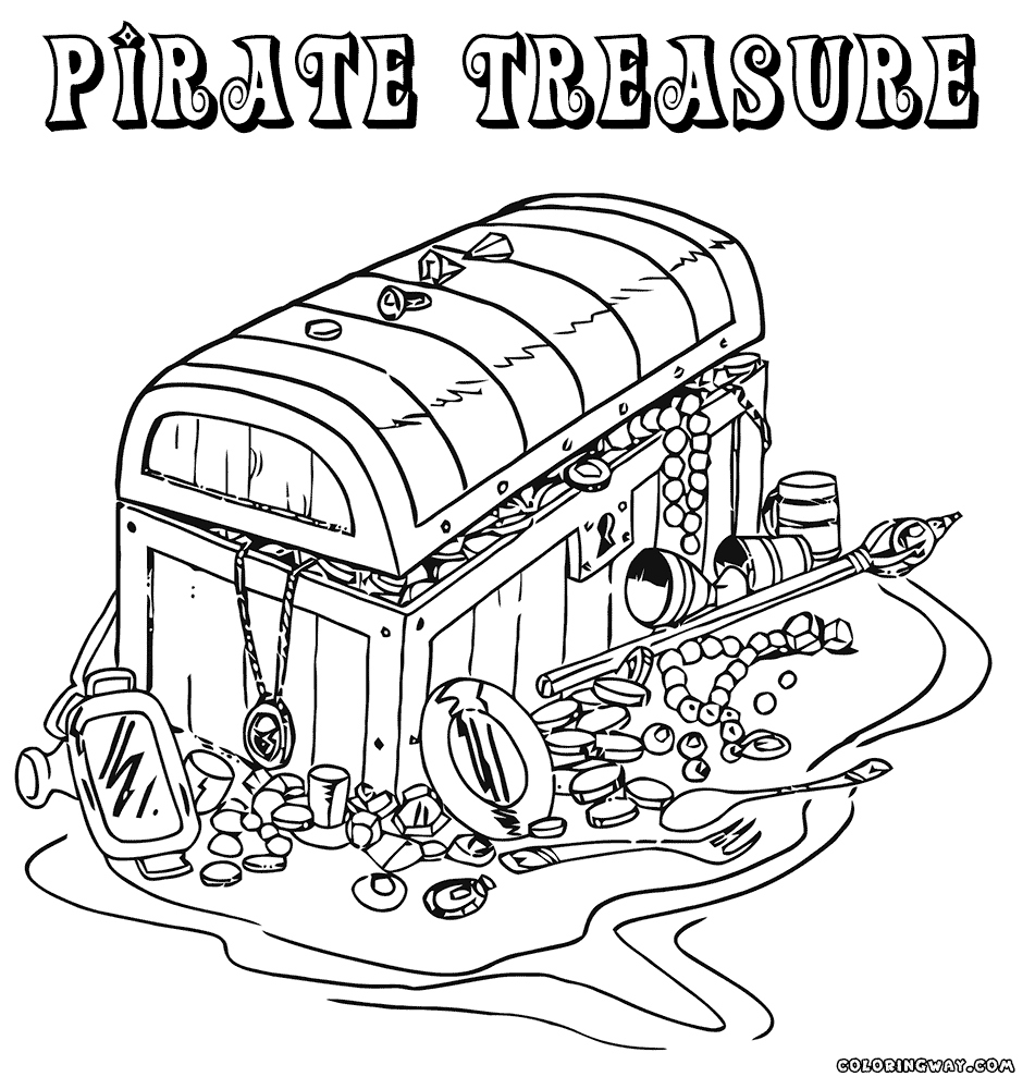 951x1000 Pirate Coloring Pages Luxury Pirate Treasure Coloring Page