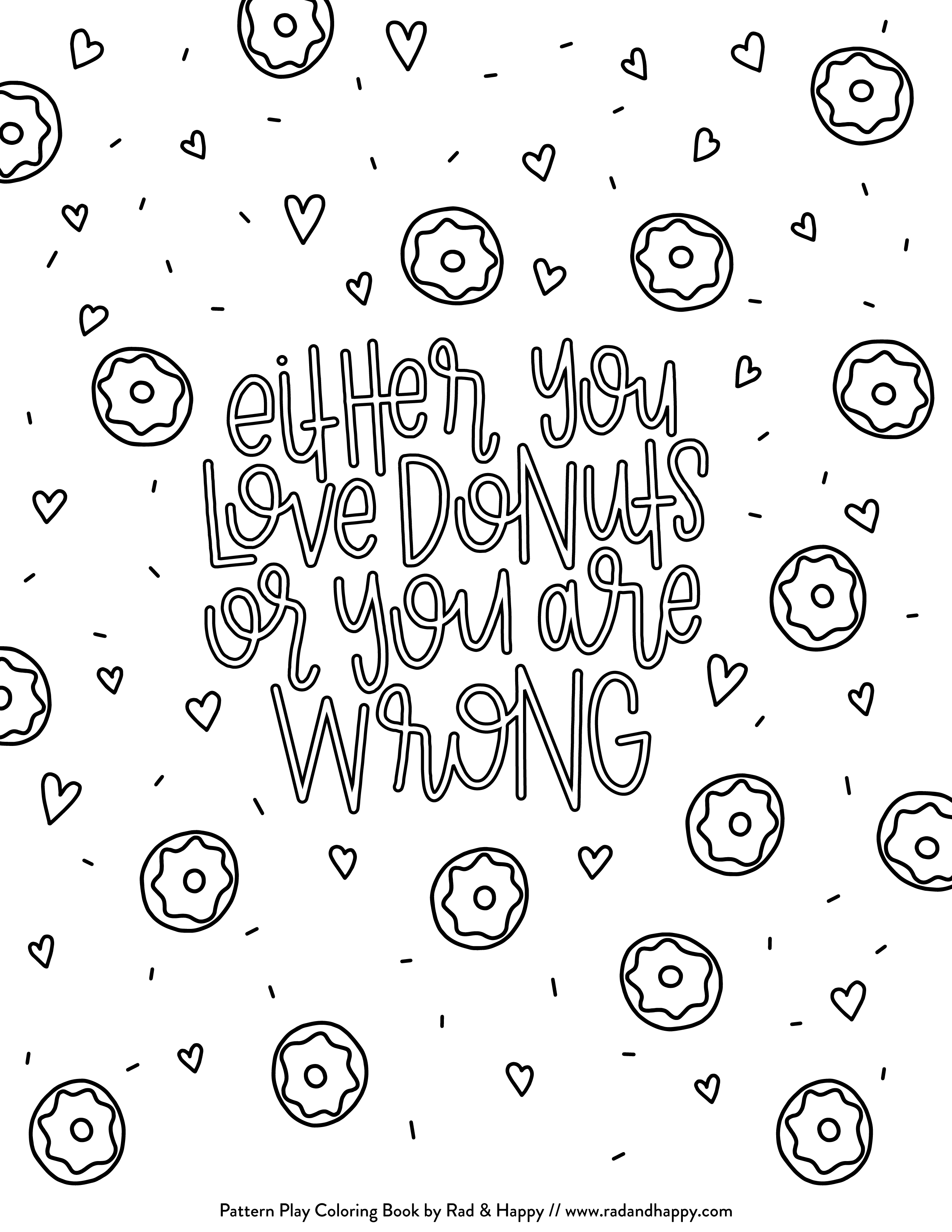 2550x3300 Free Printable Sweet Treats Coloring Pages On Donut Coloring