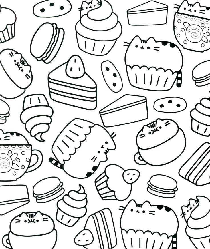 736x872 Pusheen Coloring Pages Halloween Also Baked Treats Coloring Pages