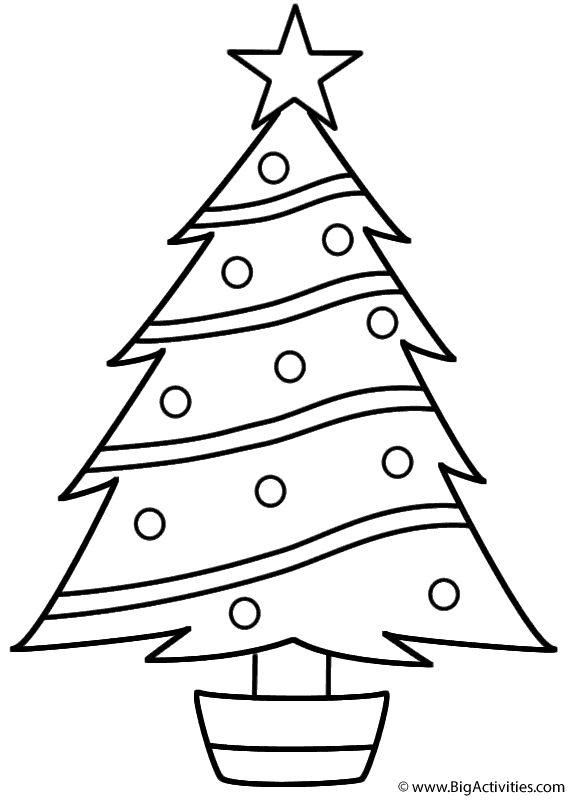 571x800 Coloring Pages Christmas Tree Christmas Tree Coloring Page