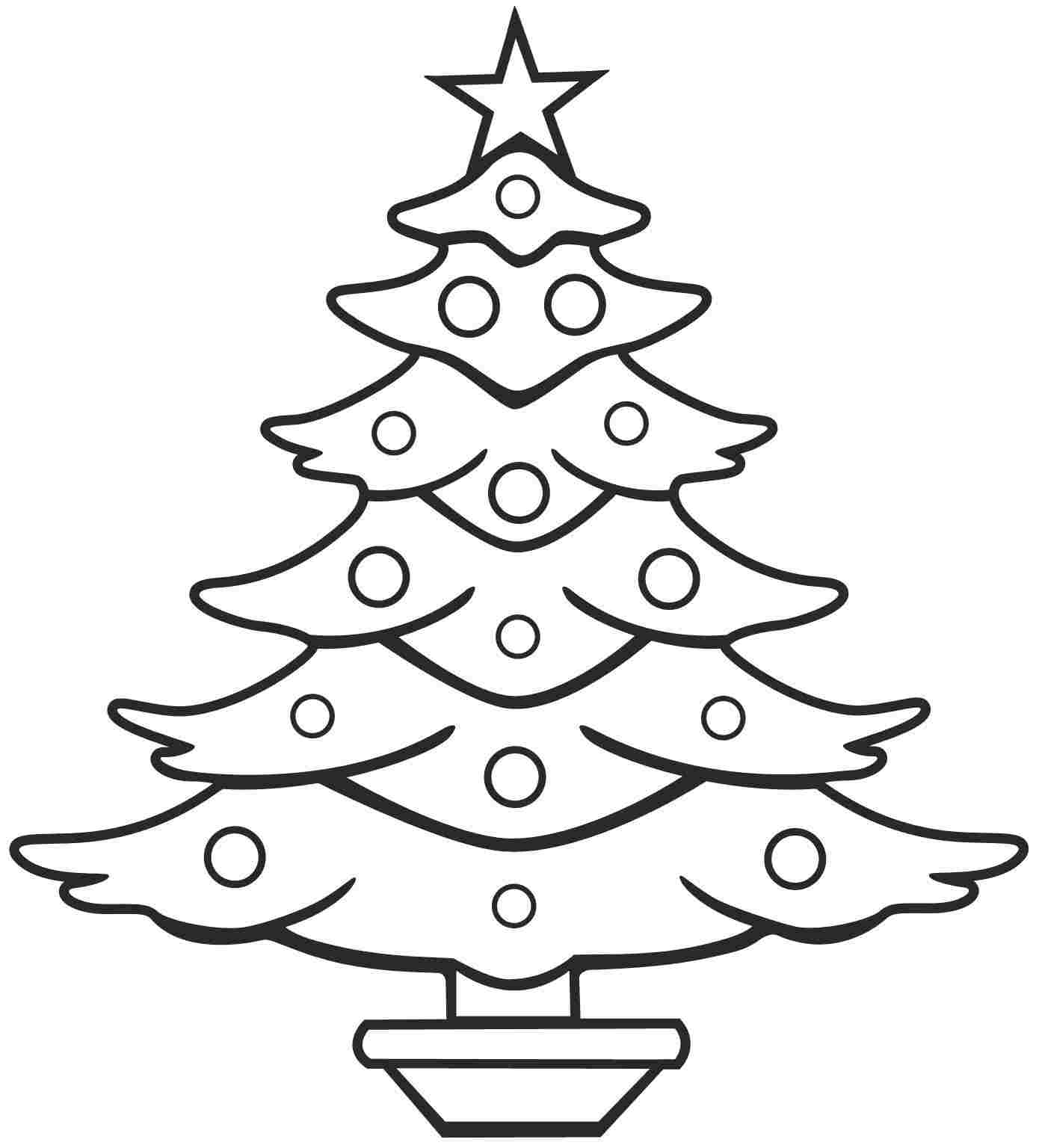 1390x1536 Inspiration Free Colouring Pages Christmas Tree For Little Kids