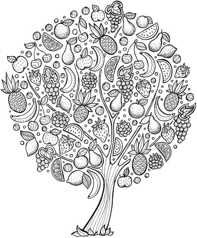 Tree Coloring Pages For Adults