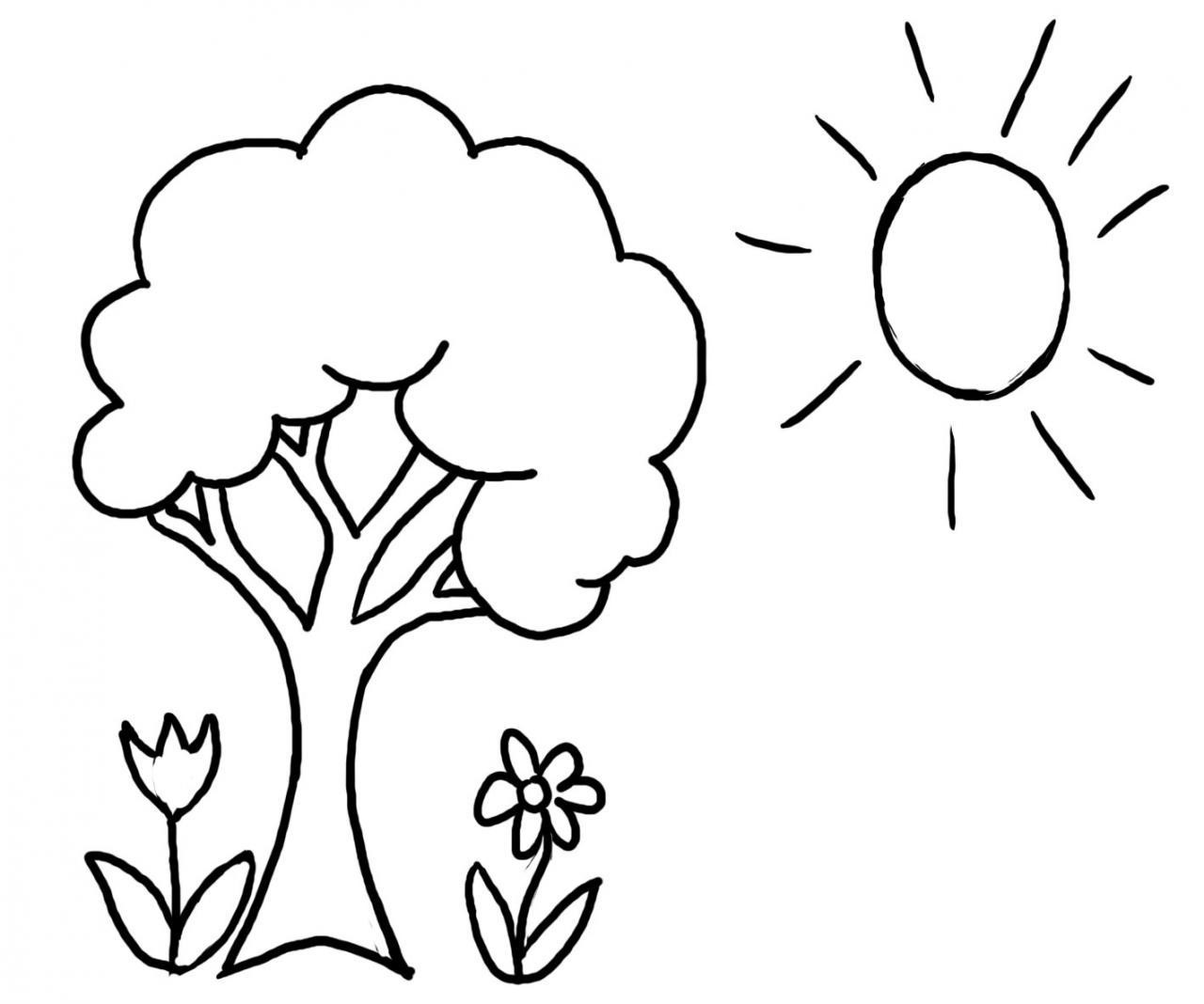 1280x1068 Coloring Page Tree