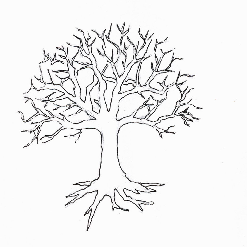 1024x1024 Strange Winter Tree Coloring Page Pages Pinter