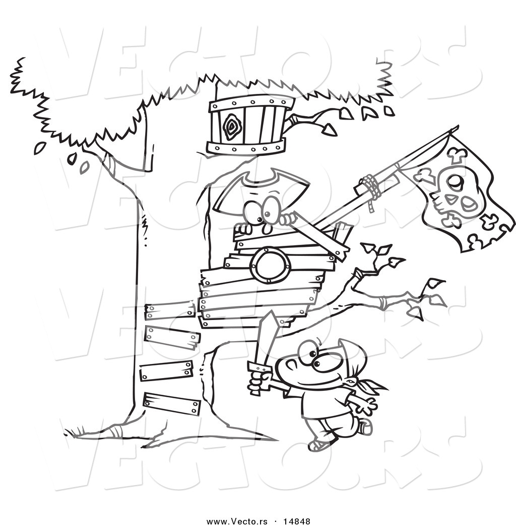 Tree House Coloring Pages