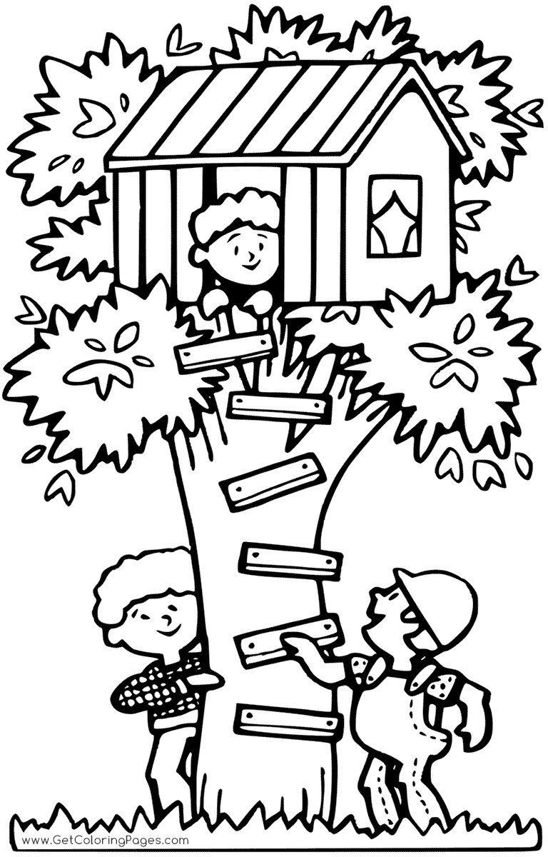 768x1200 Tree House Coloring Pages Hide And Seek