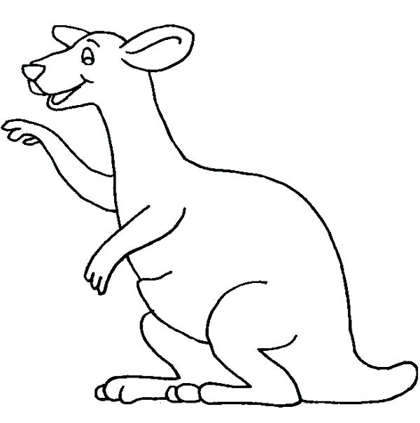 600x604 Kangaroo Coloring Pages Kangaroo Coloring Pages For Toddler A Baby