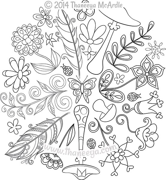 554x600 Nature Mandalas Coloring Book By Thaneeya Mcardle