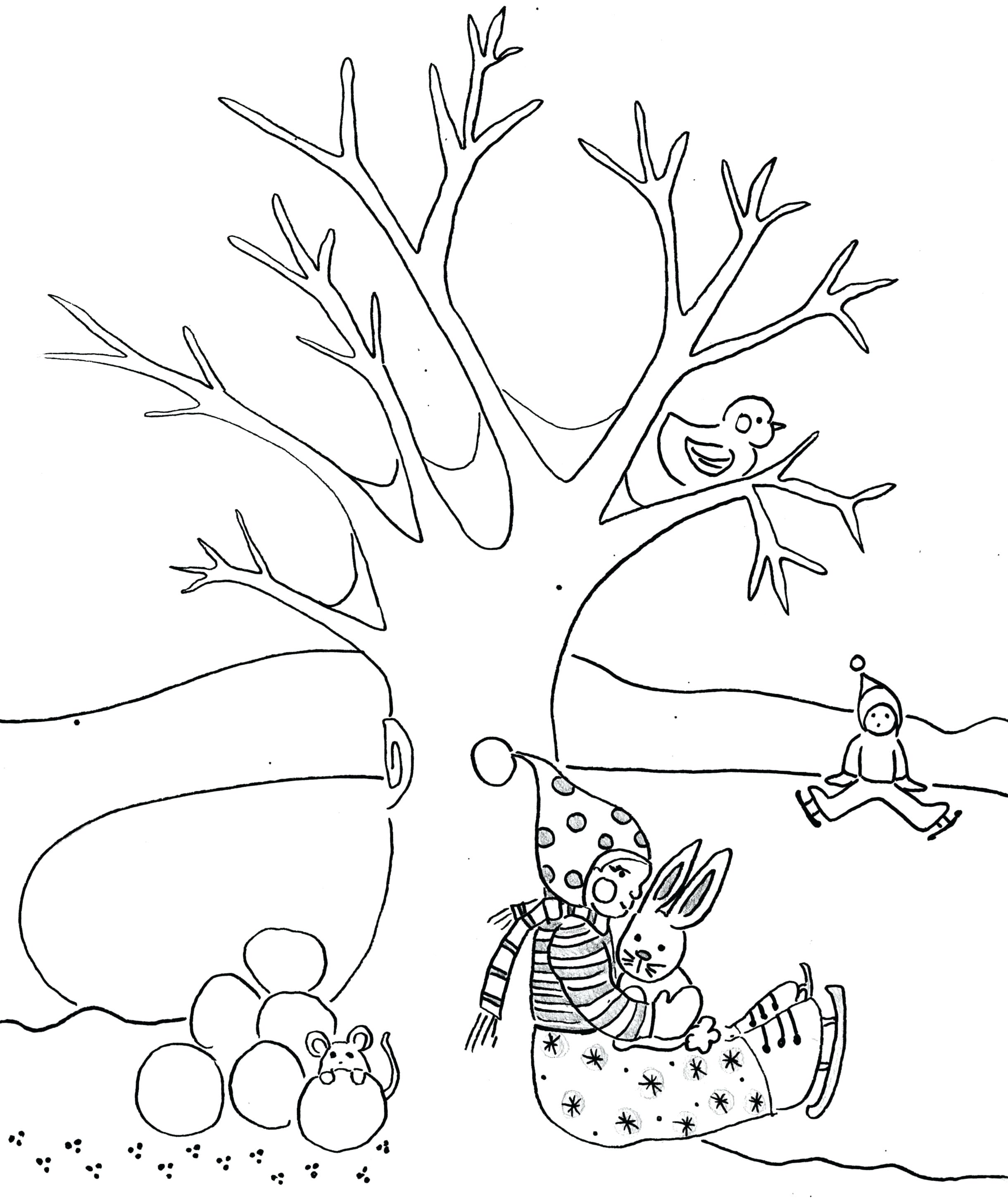 2440x2898 New Coloring Tree Trunk Coloring Page Printable Free Pages No