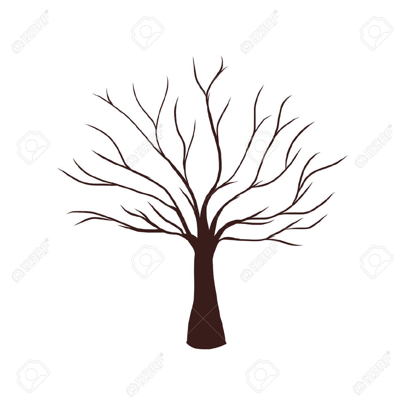 1300x1300 Tree Without Leaves Clipart 107972 Lovely Coloring Page