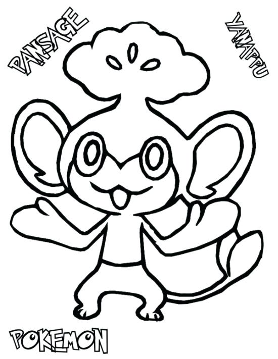 550x711 Pokemon Pansage Coloring Pages Pokemon Coloring Pages Pokemon