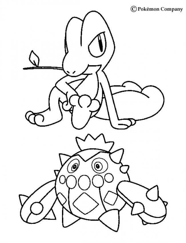 651x850 Treecko And Cacnea Pokemon Coloring Page More Grass Pokemon