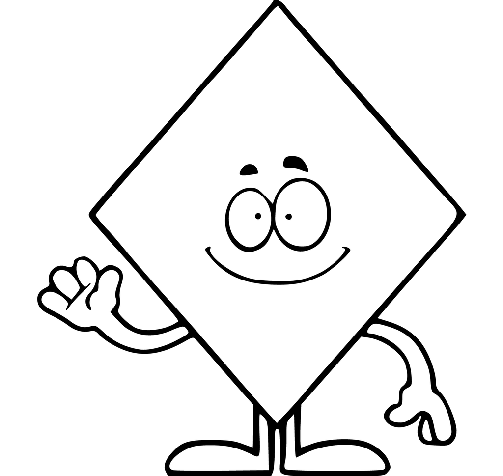 1024x969 Diamond Shape Coloring Pages