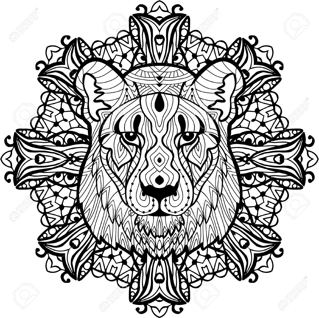 1300x1298 Best Of Lion Mandala Coloring Pages Collection Printable