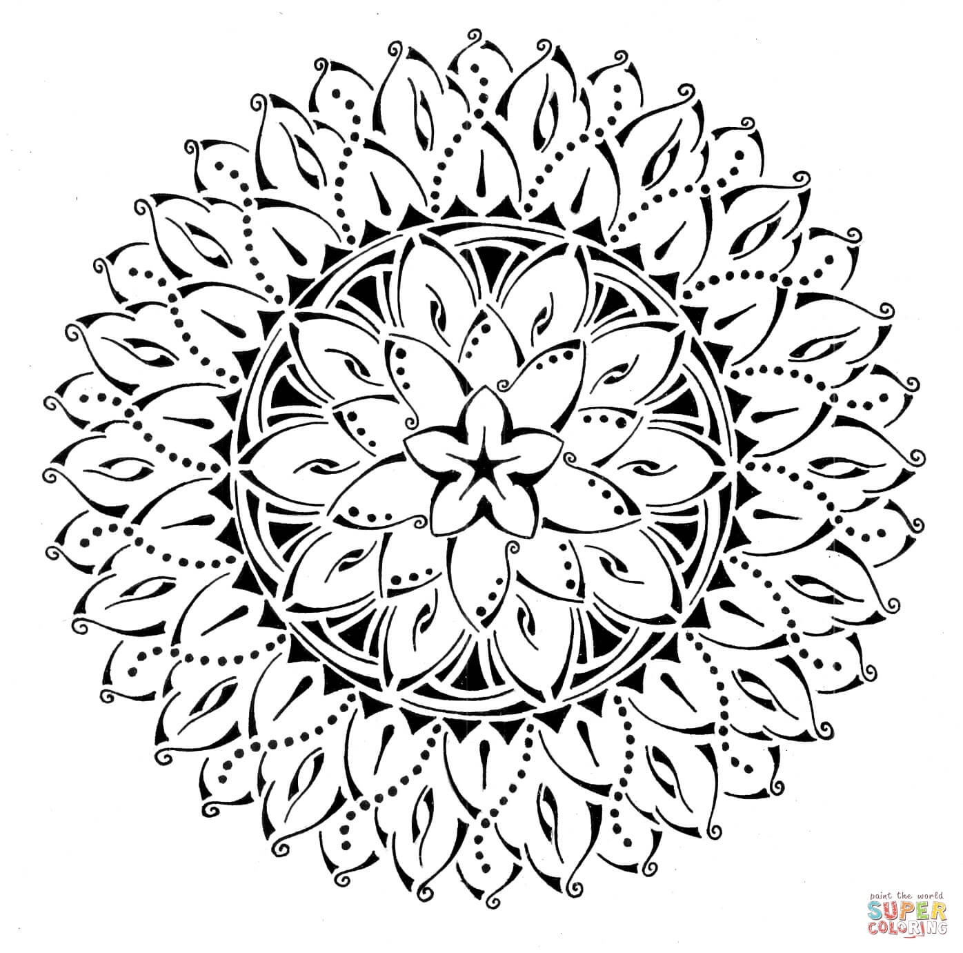1396x1381 Owl With Tribal Pattern Coloring Page Pages